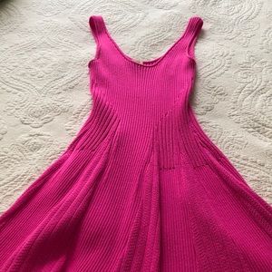 Hot Pink Summer Knit Dress